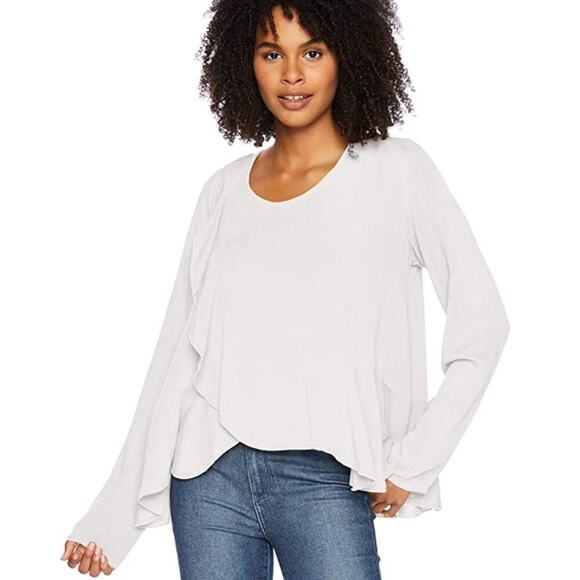 O'Neill Tops - NEW * O'NEILL White Ruffle Hem Flowy Top   S/M